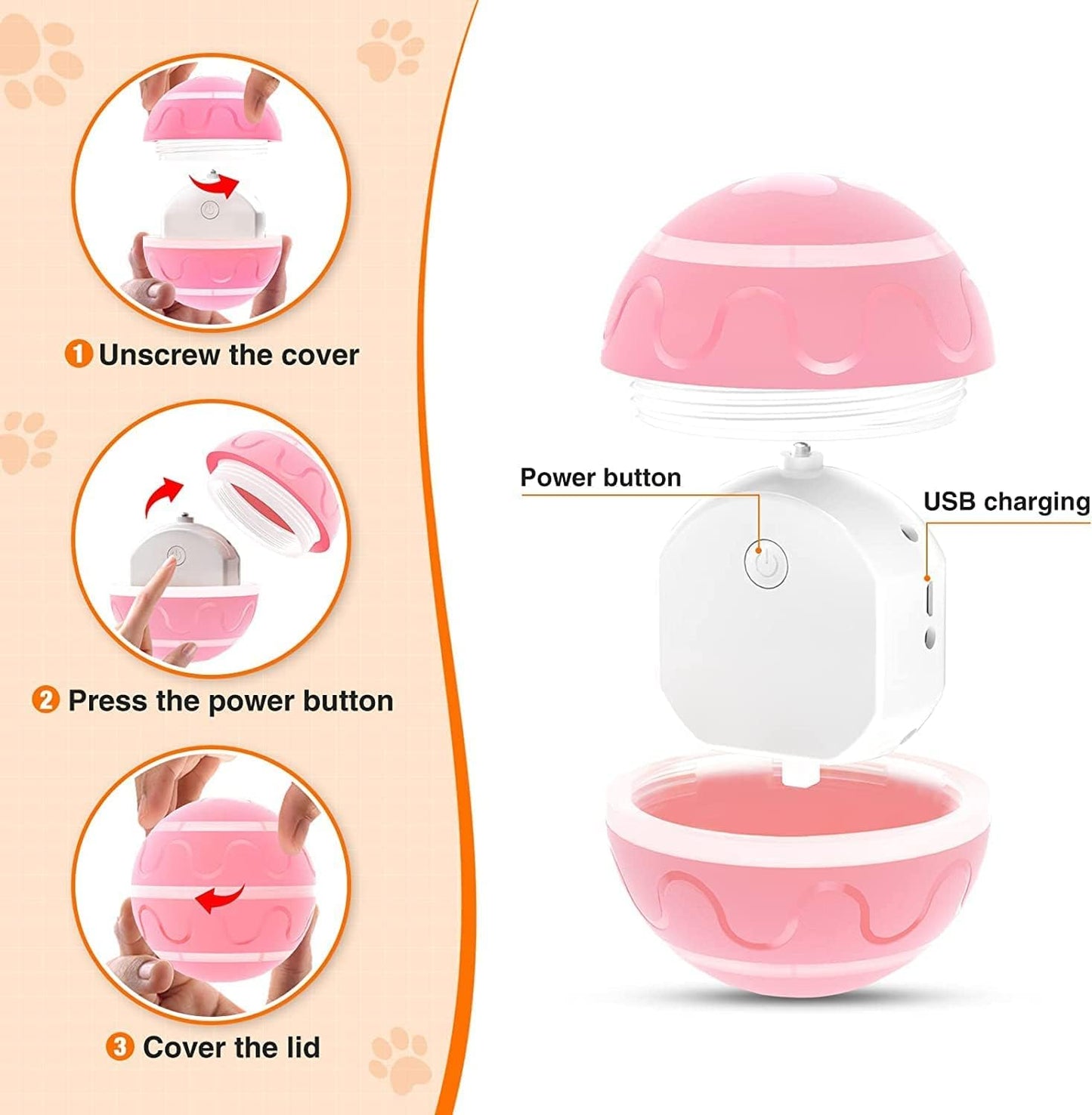 Balle Intelligente Interactive pour Chiens & Chats